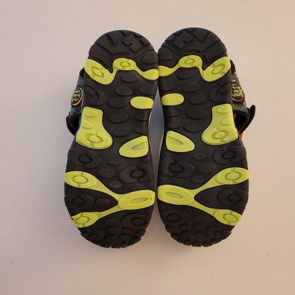 Bobdog sandals. Black with green and yellow. Size 6. NWT - Picture 5 of 8